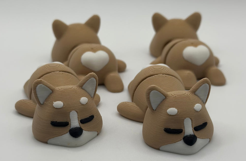 Mini 3D Printed Corgis – With Heart-Shaped Booties!