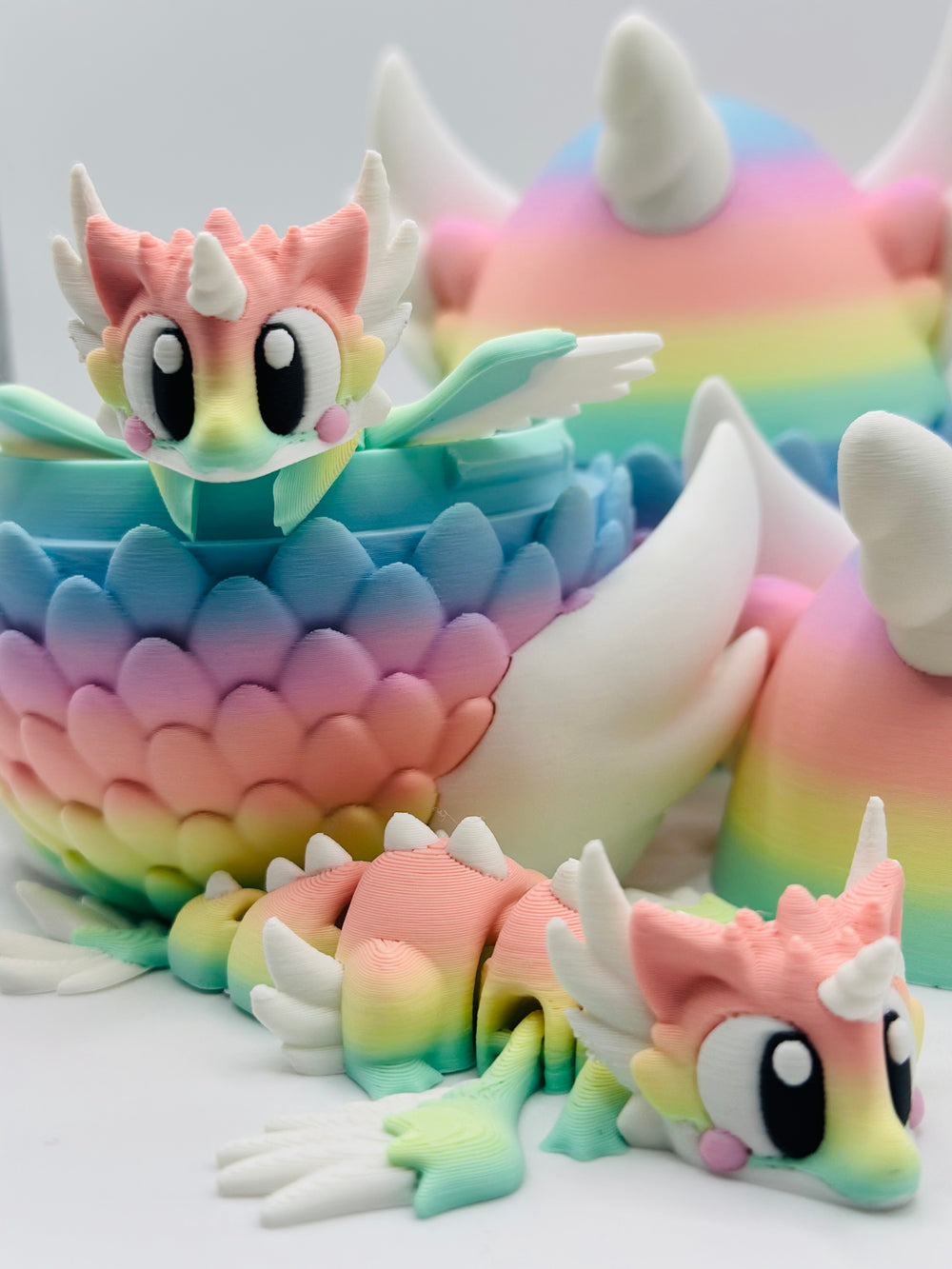 Mini Pastel Dragon with Matching Egg