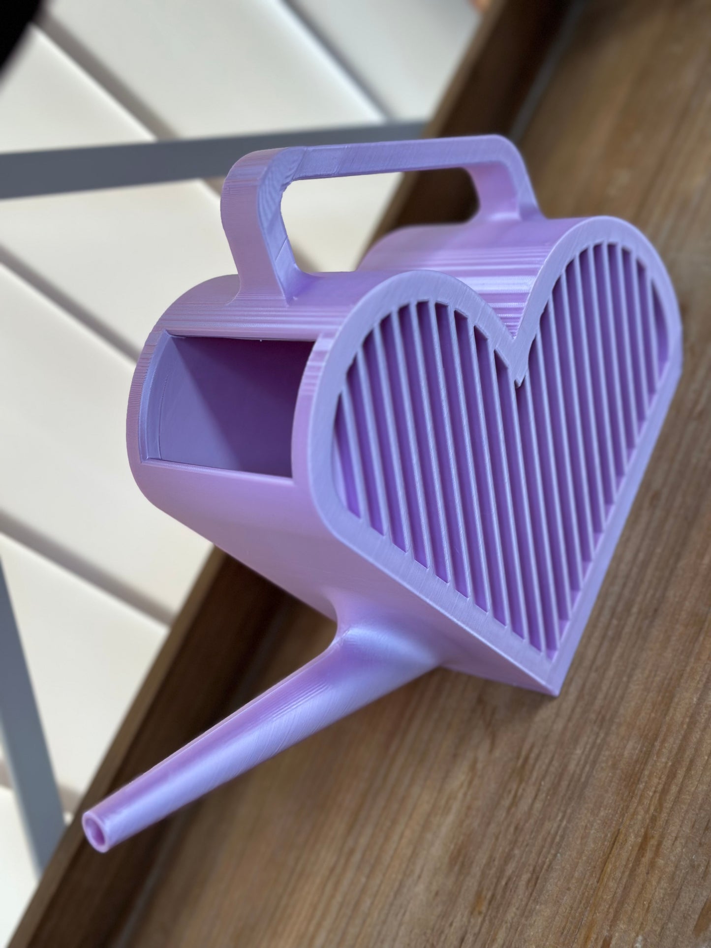 Heart Watering Can for Houseplants, Flowers, and Succulents- 3D Printed Pink Design with Heart Shape, Ideal for Care and Gardening