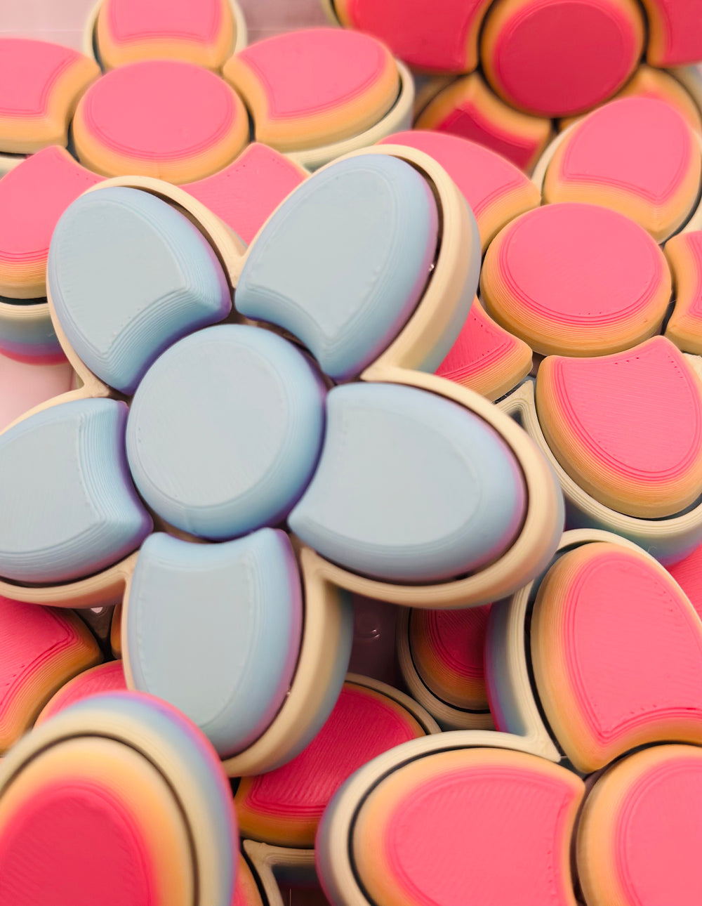 Multi Flower Clicker and Fidget Spinner
