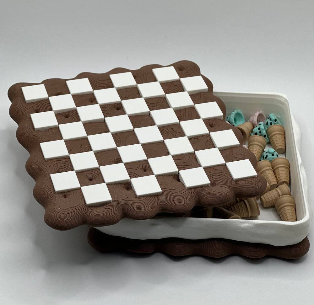 3D Printed Ice Cream Sandwich Checkers Game