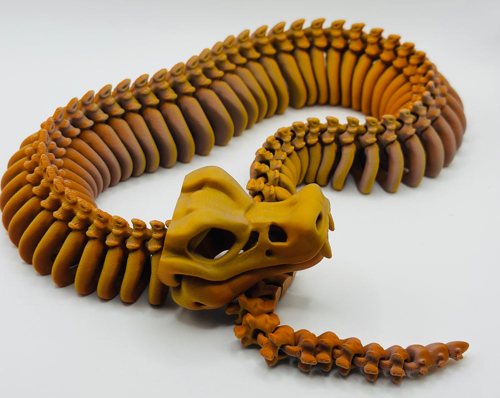3D Printed Multicolor Skeleton Snakes – Creepy, Colorful, and Captivating