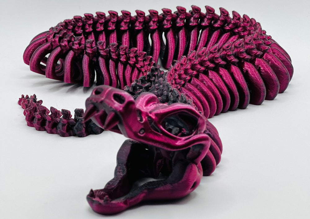 3D Printed Multicolor Skeleton Snakes – Creepy, Colorful, and Captivating