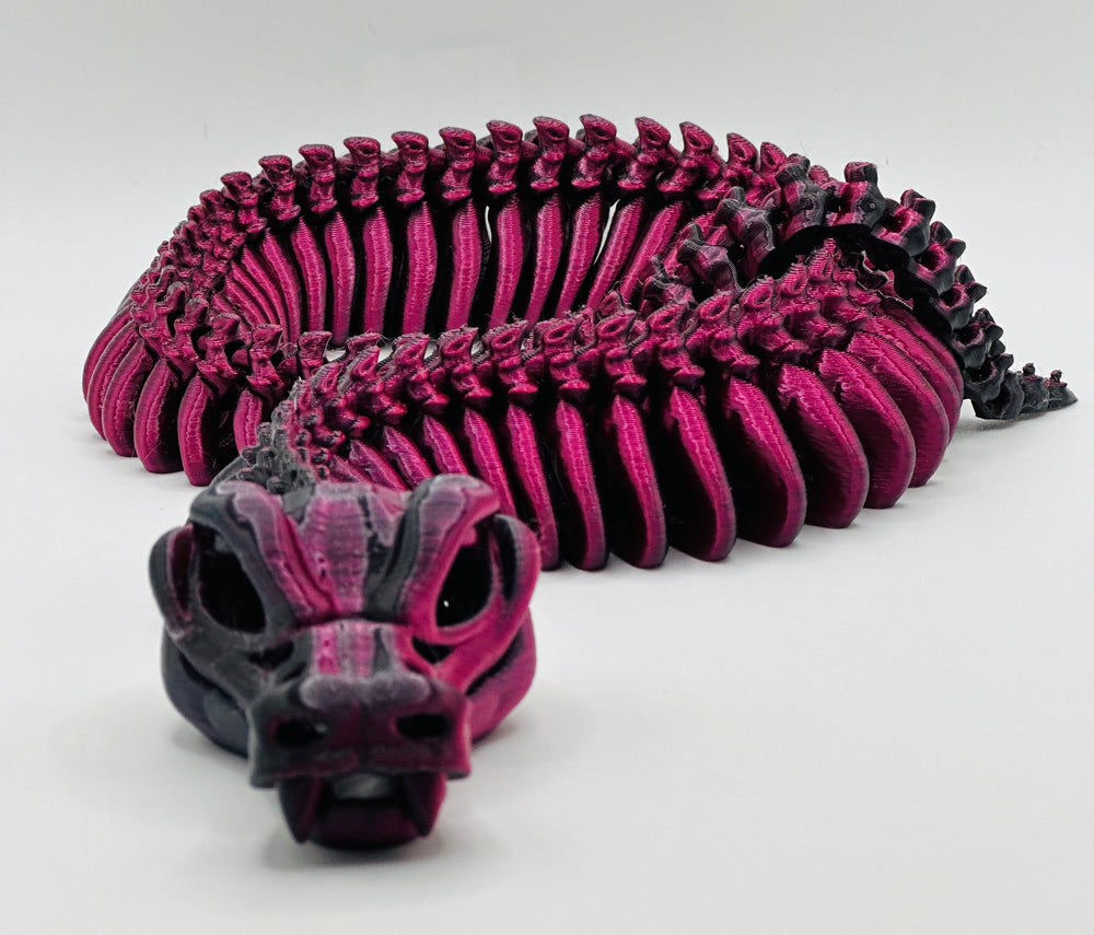 3D Printed Multicolor Skeleton Snakes – Creepy, Colorful, and Captivating