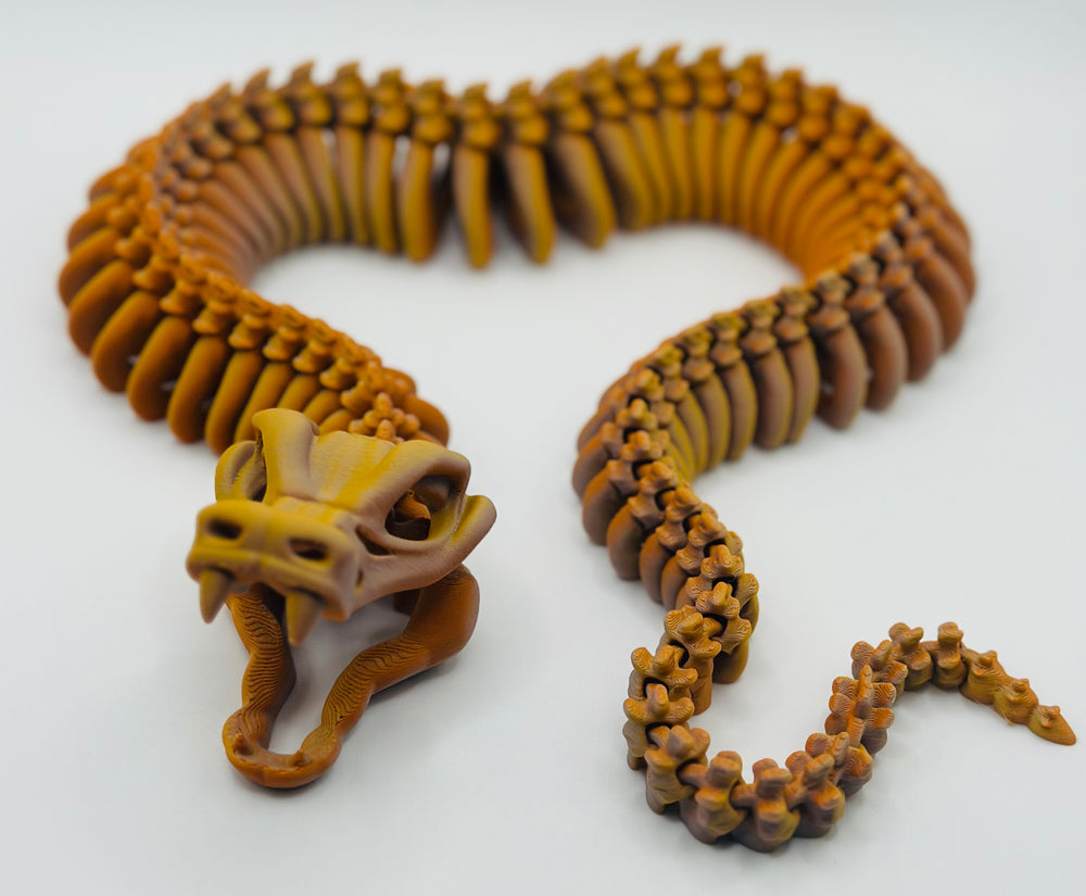 3D Printed Multicolor Skeleton Snakes – Creepy, Colorful, and Captivating