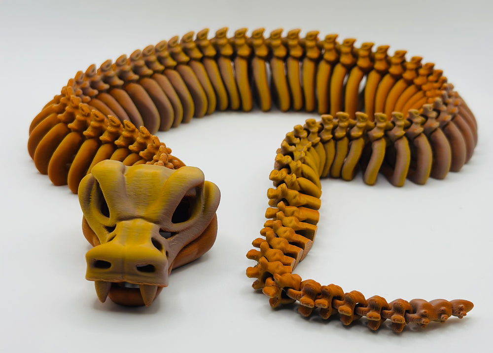 3D Printed Multicolor Skeleton Snakes – Creepy, Colorful, and Captivating