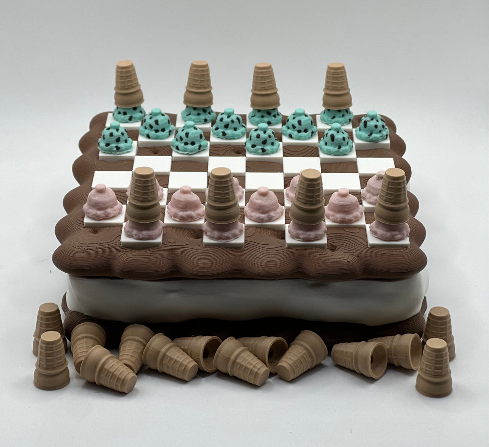 3D Printed Ice Cream Sandwich Checkers Game