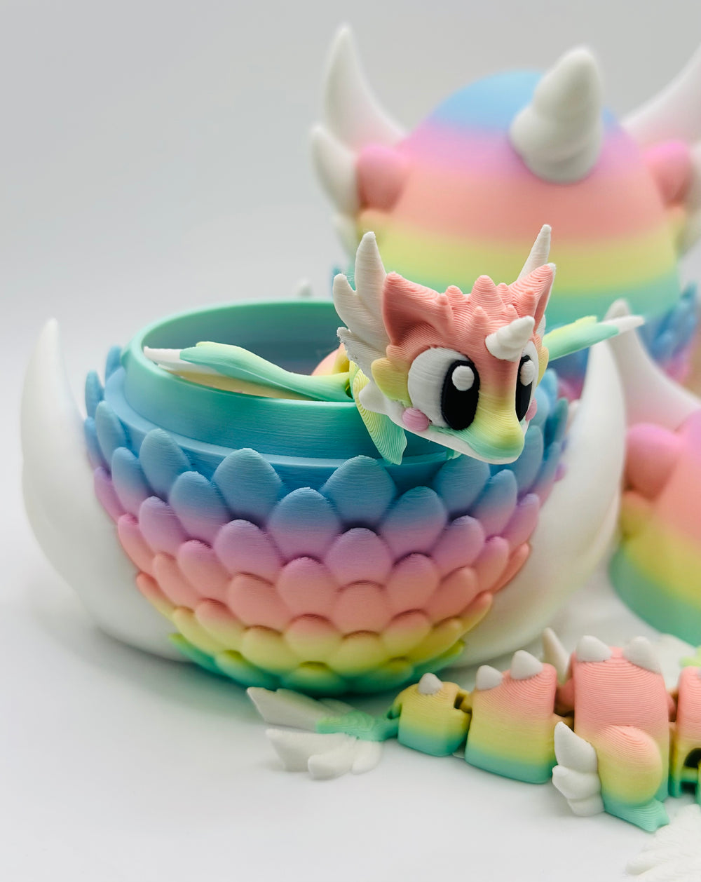 Mini Pastel Dragon with Matching Egg