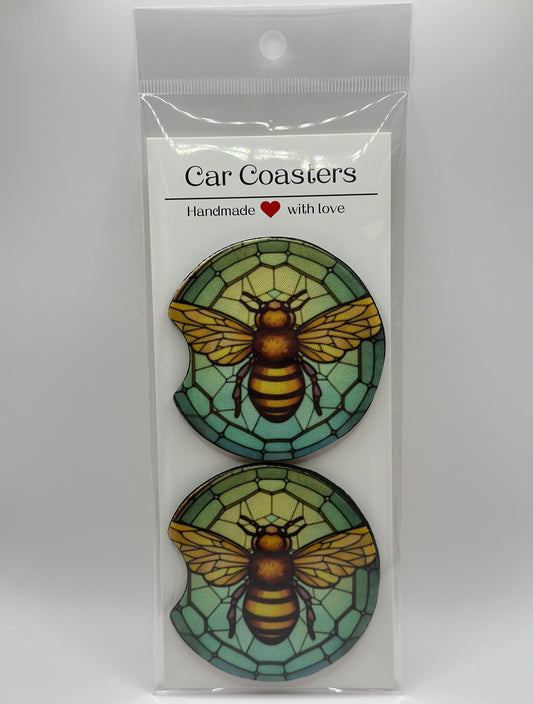 Bee Neoprene Car Coasters