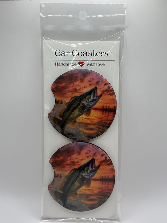 Fish Neoprene Car Coasters