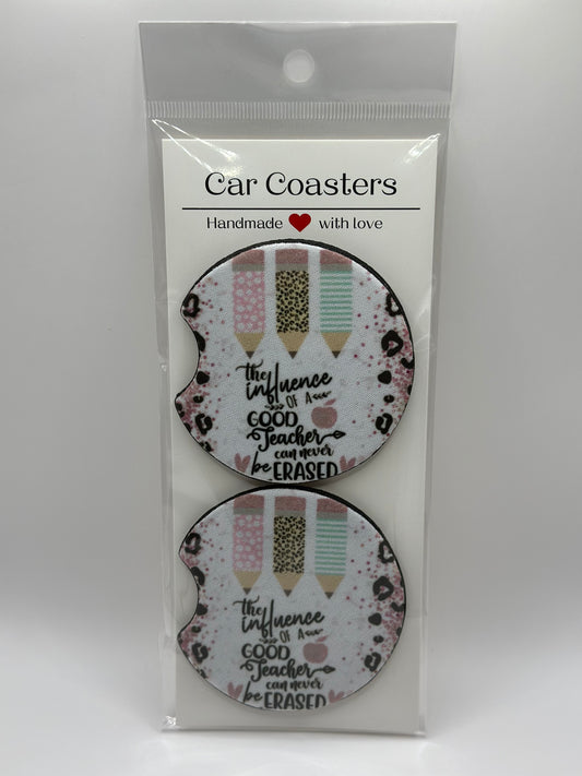 Teacher Neoprene Car Coasters