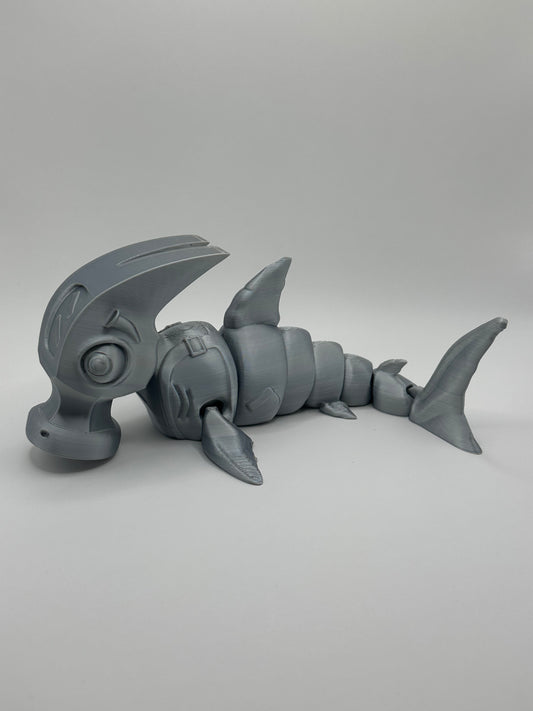 Flexi Hammer Head Shark 3D Printed