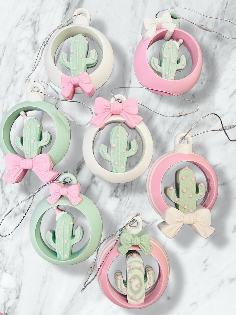 Cactus Christmas Tree Ornaments