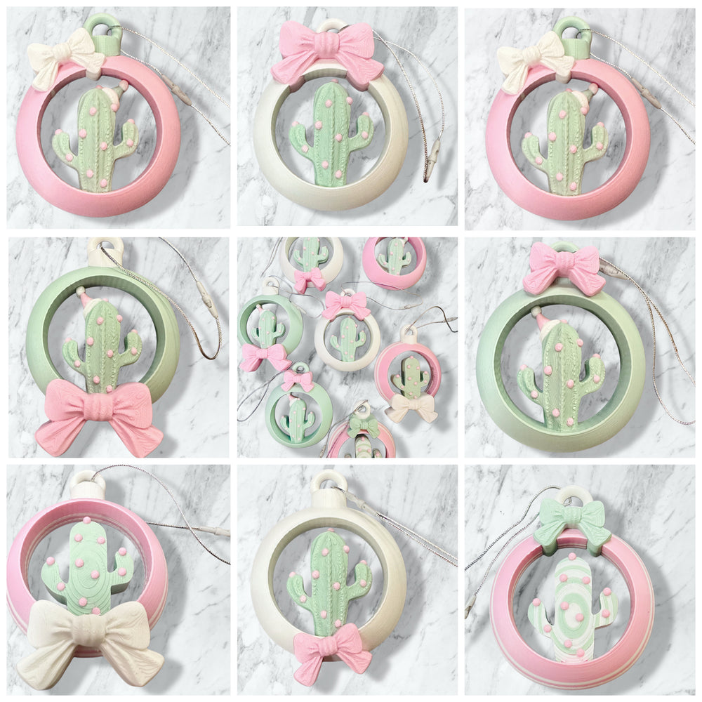 Cactus Christmas Tree Ornaments